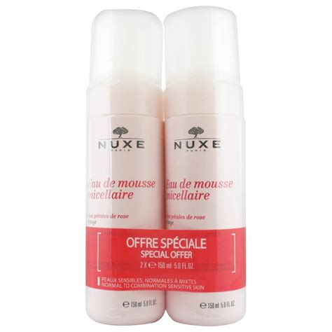 nuxe micellar foam cleanser with rose petals 150 ml