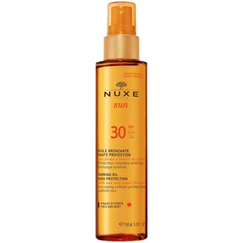 nuxe sun tanning oil spf 30 - 150 ml
