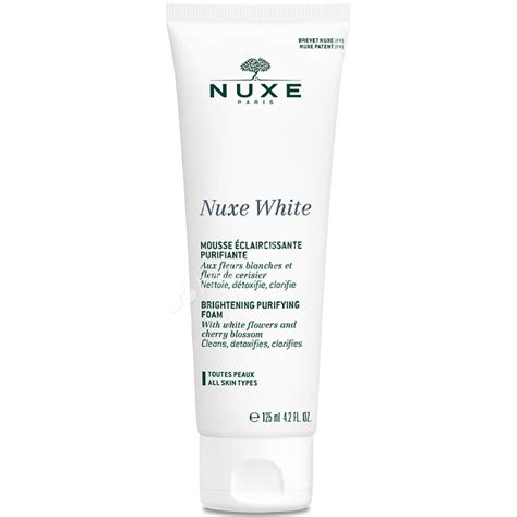 nuxe white brightening purifying foam 125 ml