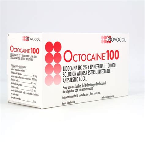octocaine 100dental 50cartridges