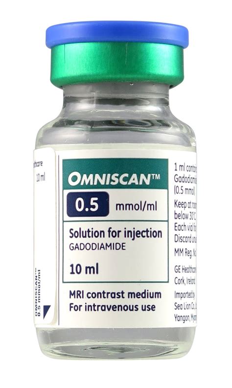 omniscan 0.5mmol/ml (10ml) vial for i.v. inj.