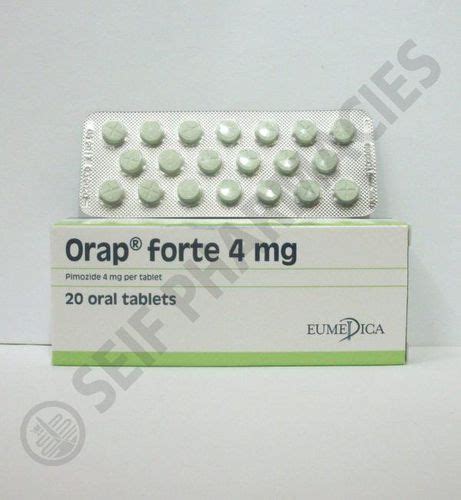 سعر دواء orap forte 4mg 20 tab.