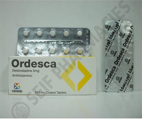 سعر دواء ordesca 5 mg 20 f.c. tabs.