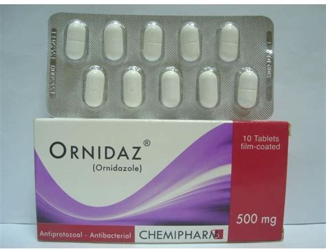 سعر دواء ornidaz 500mg 10 f.c.tab.