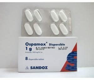 سعر دواء ospamox 1 gm 8 dispersable tab.