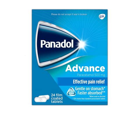 سعر دواء panadol advance 500 mg 24 tablets