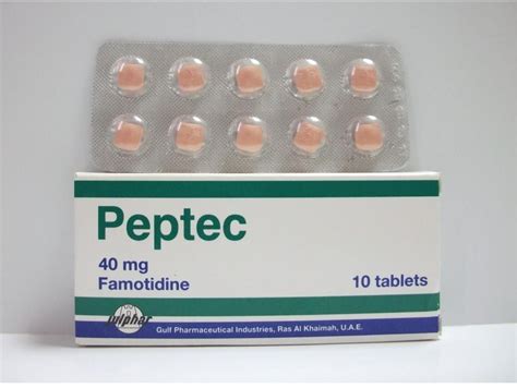 سعر دواء peptec 40mg 10 tab.