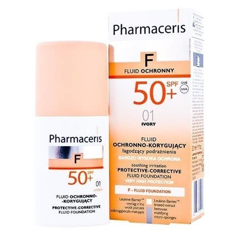 pharmaceris f-fluid foundation spf50+ 01 ivory protective-corrective