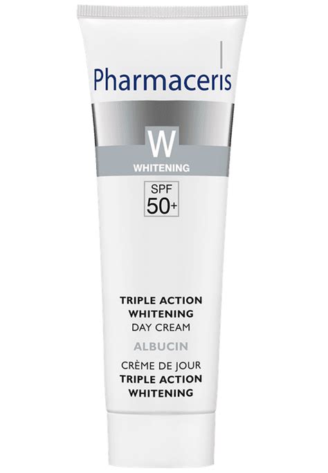 pharmaceris w-whitening triple action day cream spf 50 albucin 30 ml