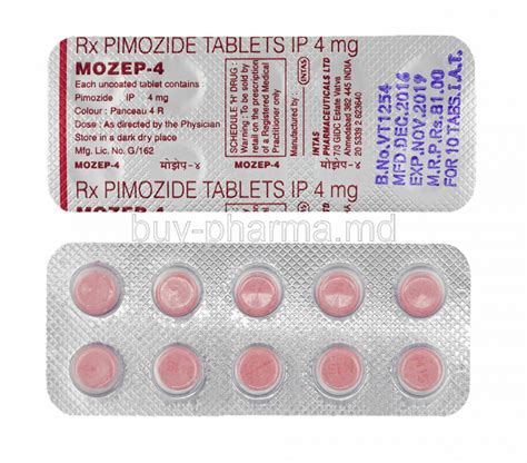 سعر دواء pimozide 4 mg 20 tabs.