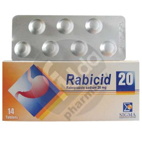 سعر دواء rabicid 20mg 14 enteric coated tab.