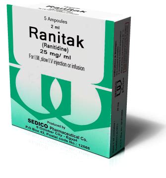 ranitak 25mg/ml 5 amp. for i.m./i.v (cancelled)
