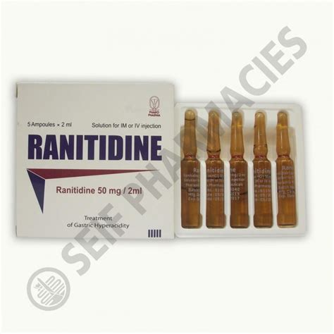 ranitidine 50mg/5ml 5 amp. (cancelled)