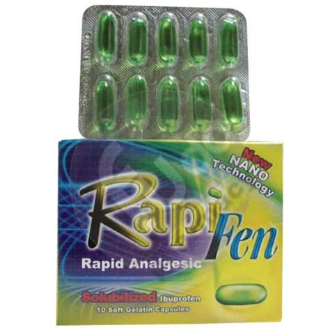 rapifen 200mg 10 soft gelatin caps.