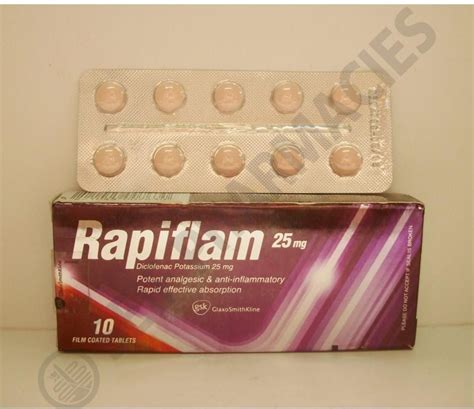 rapiflam 25mg 10 enteric coated tab.