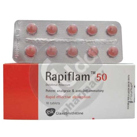 سعر دواء rapiflam 50mg 10 enteric coated tab.