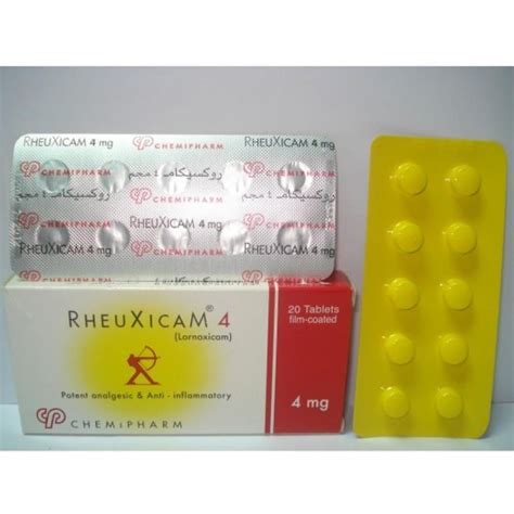 rheuxicam 4mg 20 f.c.tab.