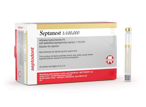 سعر دواء septanest sp 4% carp 1.8ml epinephrine 1:100 000