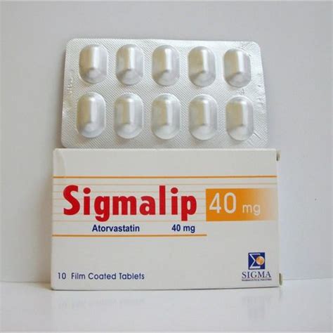 سعر دواء sigmalip 40mg 10 f.c.tab.