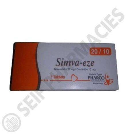 سعر دواء simva-eze 10/10 mg 7 tab.