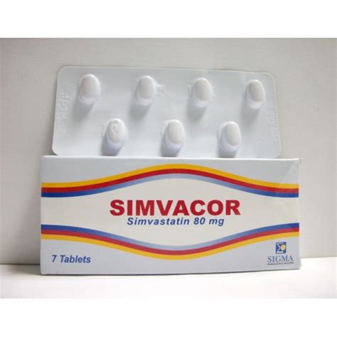 سعر دواء simvacor 80mg 7 f.c.tab.