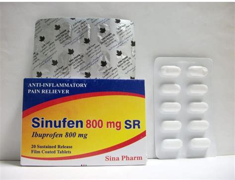 سعر دواء sinufen 800mg sr 20 f.c. tabs.