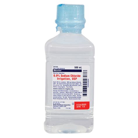 sodium chloride 0.9 % 500 ml inf. (rubber cap)