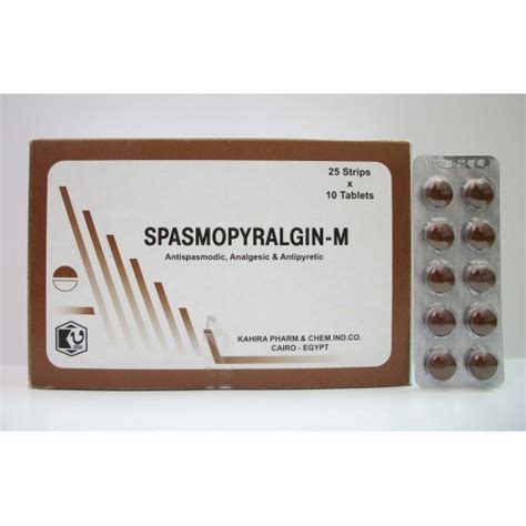 سعر دواء spasmopyralgin-m 25*10 tablets