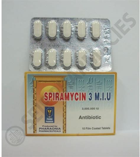 سعر دواء spiramycin 3 m.i.u. 10 tab.