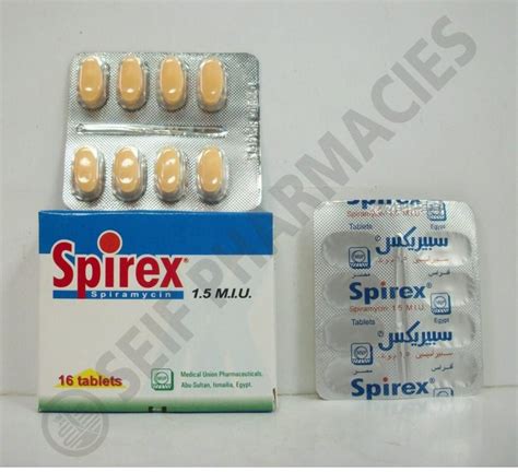 سعر دواء spirex 1.5 m.i.u. 16 tab.