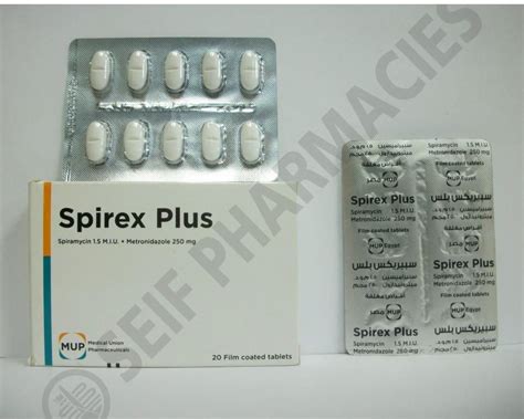 سعر دواء spirex plus 20 f.c. tabs.