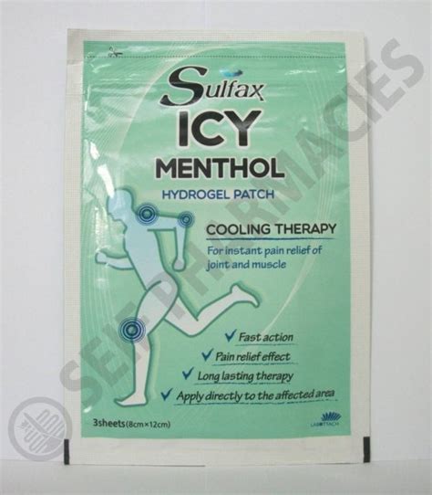 sulfax icy menthol (8 cm x 12 cm) 3 sheets