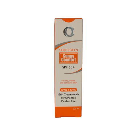 sunny comfort 50+ spf sun screen gel cream 100 ml
