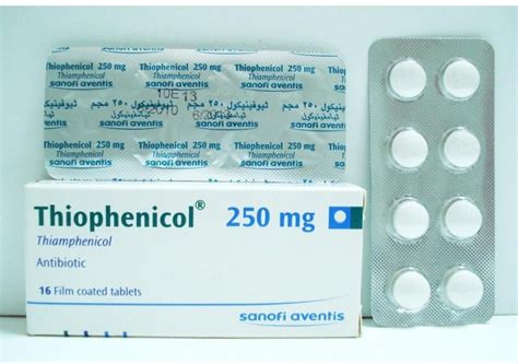 سعر دواء thiophenicol 250mg 16 f.c. tab.