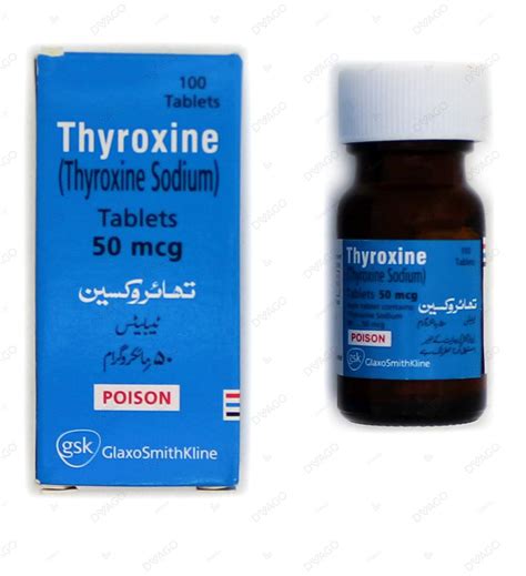 thyroxine 50 mcg 100 tab