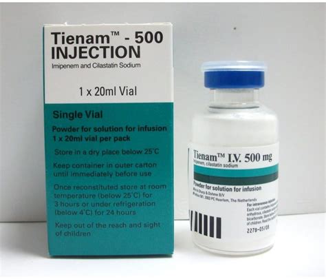 سعر دواء tienam 500/500 mg vial for i.v. inf.