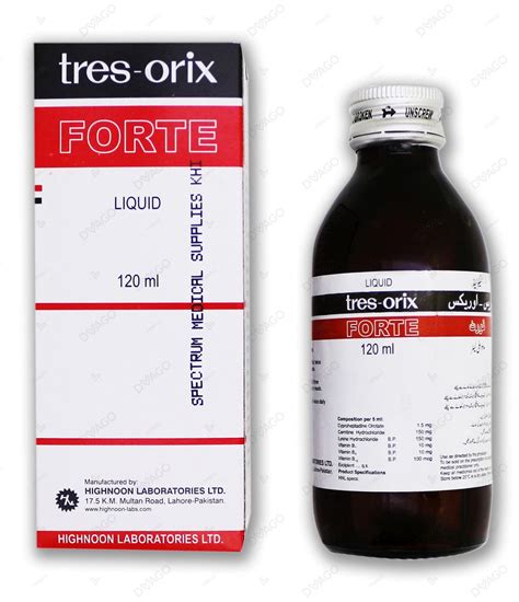 سعر دواء tres-orix forte 120ml syrup (cancelled)