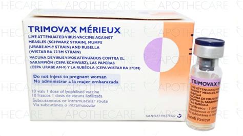 trimovax merieux (5ml) vial i.m/s.c injection