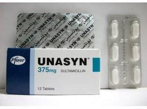 سعر دواء unasyn 375mg 12 tab.