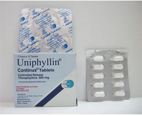 سعر دواء uniphyllin continus 300mg 20 contr. rel. tabs.