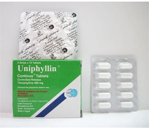 سعر دواء uniphyllin continus 400mg 20 contr. rel. tabs.