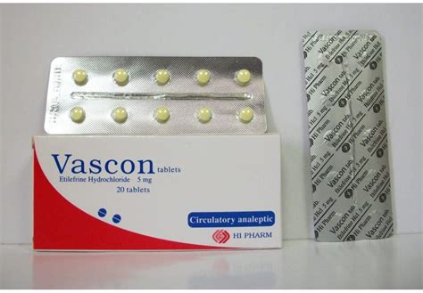 سعر دواء vascon 5mg 20 tab.