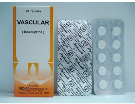 سعر دواء vascular 20mg 20 tab.