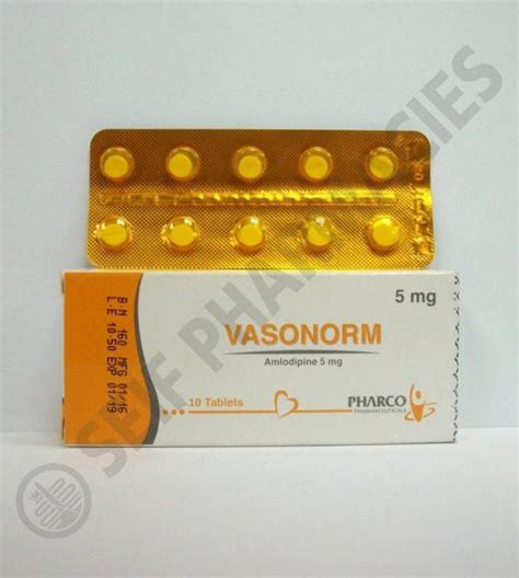 سعر دواء vasonorm 5 mg 10 tab.