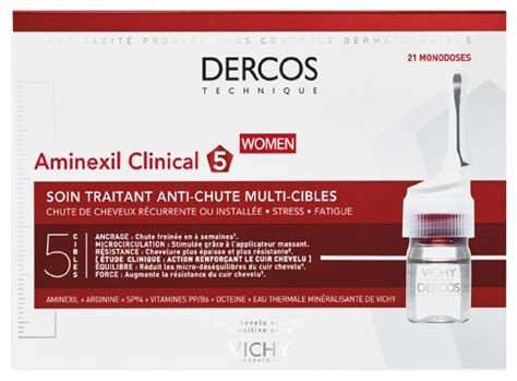vichy dercos aminexil clinical 5 - women 21 monodose hair vials
