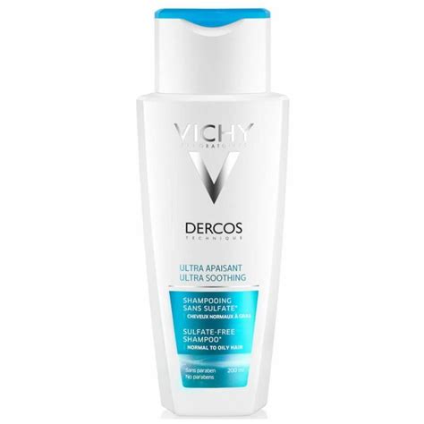 vichy dercos ultra soothing shampoo normal to oily hair 200 ml