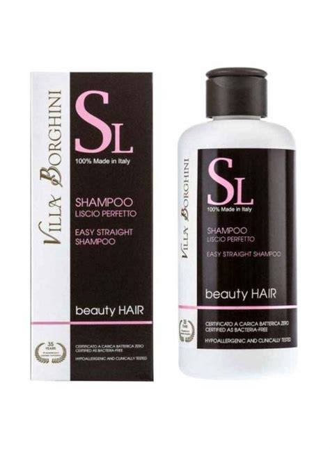 villa borghini easy straight shampoo 200ml