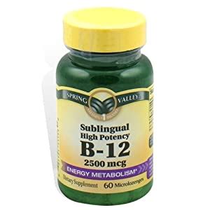 vitamin b-12 2500 mcg 60 sublingual microlozenges (illegal import)