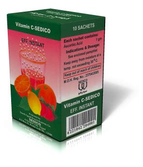 سعر دواء vitamin c sedico 1g 10 eff. sachets