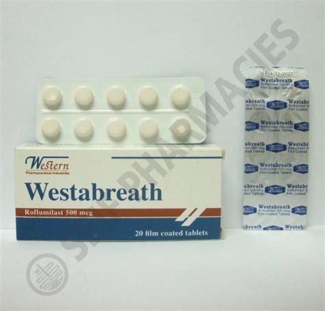 سعر دواء westabreath 500 mcg 20 f.c. tabs.